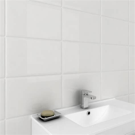 bright gloss white wall tiles   victorian plumbingcouk