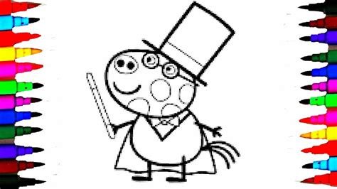 coloring pages peppa pig pedro pony  magician coloring book