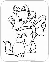 Marie Coloring Aristocats Pages Disney Disneyclips Drinking Milk Printable Bow Holding Her sketch template