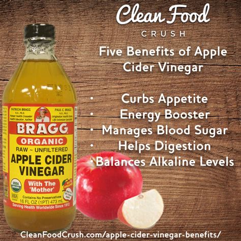 benefits  apple cider vinegar clean food crush