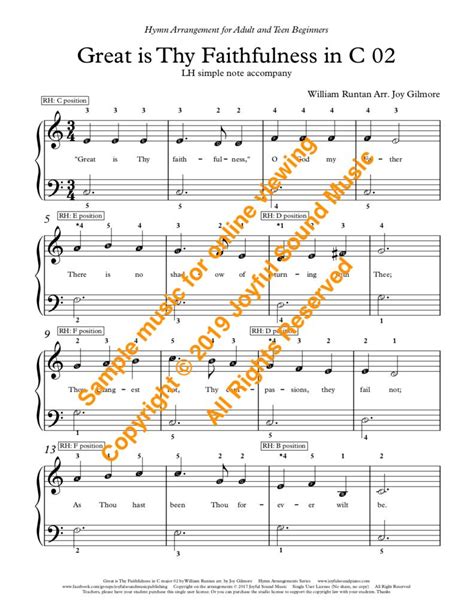 great  thy faithfulness hymn arrangements piano lessons