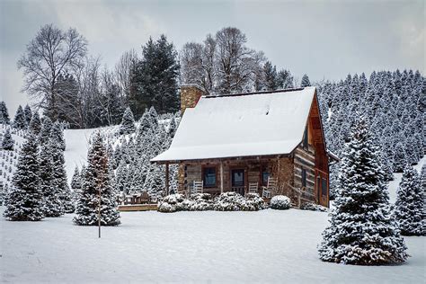 great smoky mountains nc winter cabin photograph  robert stephens fine art america