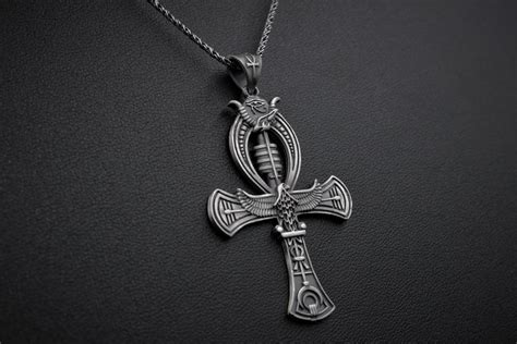 Ancient Egypt Ankh Jewelry Mens Silver Necklace Womens Pendant Etsy