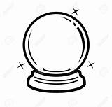 Ball Crystal Vector Icon Clipart Magic Illustration Stock Template Drawing Fortune Clip Teller Coloring Shutterstock Crystals Logo Depositphotos Clipground Bioraven sketch template