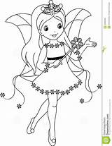 Fairy Flying Coloring Pages Getcolorings sketch template