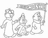 Coloring Chipmunks Alvin Pages Brittany Comments sketch template