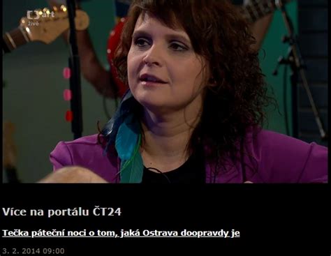 Czech Tv Čt24 Tečka Páteční Noci Beata HlavenkovÁ