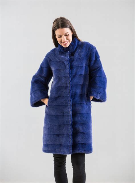 blue mink fur coat  real fur coats  accessories