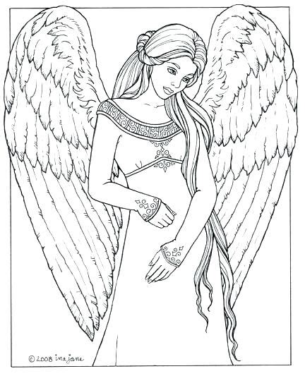 guardian angel coloring page  getcoloringscom  printable