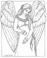 Coloring Pages Angel Guardian Detailed Printable Adult Color Fairy Mermaid Colouring Sheets Wings Getcolorings Getdrawings Adults Fantasy Book Beautiful Visit sketch template