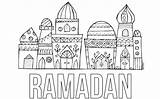 Ramadan Mubarak Eid Moubarak Festive sketch template