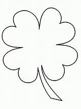 Clover Leaf Four Coloring Drawing Kids Outline Template Clipart Line Shamrock Clip Sheet Cliparts Three Simple Print Color Colouring Pattern sketch template