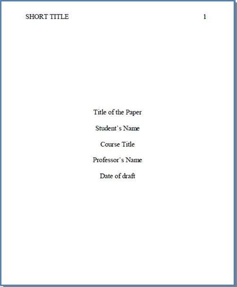cover page template