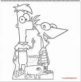 Coloring Ferb Phineas Pages Printable sketch template