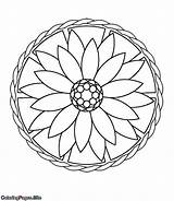 Mandalas Coloringpages Blume Lebens sketch template