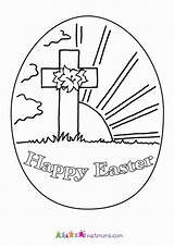 Easter Coloring Religious Pages Christian Printable Egg Colouring Kids Activity Preschoolers Cross Happy Sheets Worksheets Activities Preschool Sunrise Eggs Color sketch template