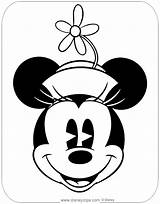 Minnie Classic Coloring Mouse Face Pages Disneyclips sketch template