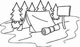 Coloring Camp Tents Wecoloringpage Snoopy sketch template