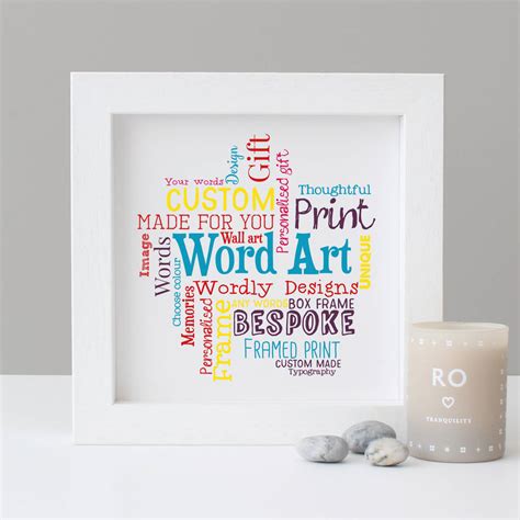 personalised word art cloud print  hope  love notonthehighstreetcom