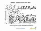 Sheet Chef Solus Caroling Coloring Christmas sketch template