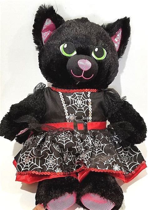 Build A Bear Bright Night Kitty Cat Halloween 17 T Spiderweb Dress