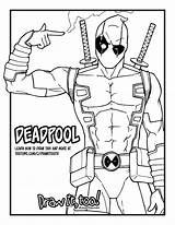 Deadpool Version sketch template