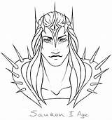 Sauron Alef sketch template