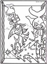 Fish Christmas Father Pet Colouring Printable sketch template