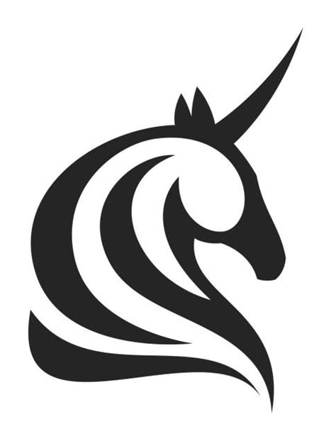 unicorn silhouette illustrations royalty  vector graphics
