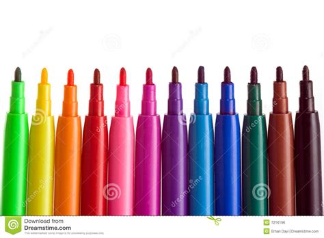 coloring pens stock photo image  crayons frame colored