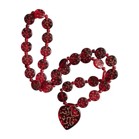 islamic hajj necklace  bohemian glass beads stdibscom bohemian glass glass beads