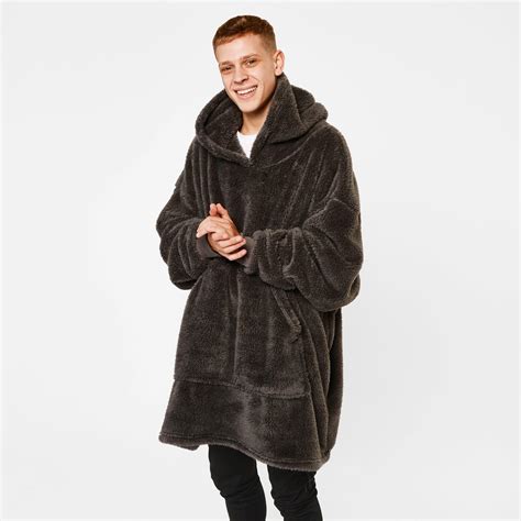 Brentfords Teddy Fleece Hoodie Blanket Oversized Giant Wearable Adults