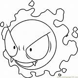 Gastly Pokémon Coloringpages101 sketch template