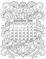 November Coloring Calendario Doodle Tablero Seleccionar Para sketch template