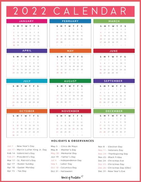 year calendars world  printables