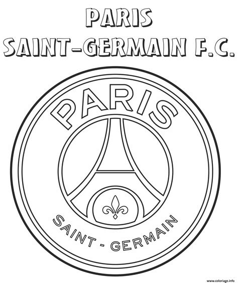 coloriage psg logo paris saint germain fc jecoloriecom
