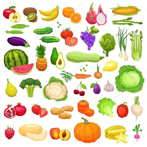 dibujos de frutas  verduras