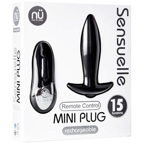 sensuelle remote control mini waterproof buttplug black