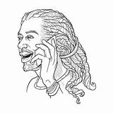 Dreads Dread Afro Cases sketch template