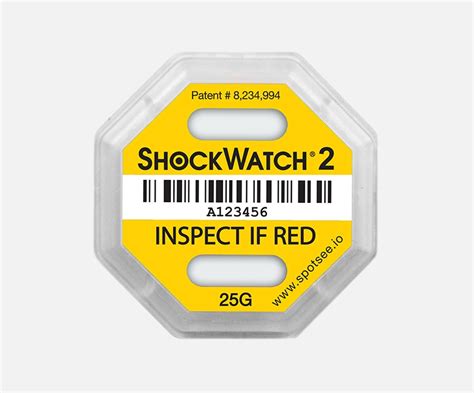 shockwatch  impact indicators shock   field armable spotsee