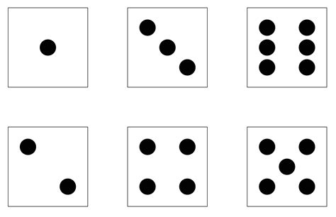 number  dice clipart black  white clipground