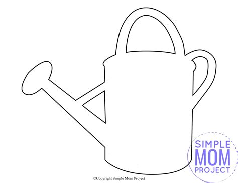 printable watering pail template simple mom project