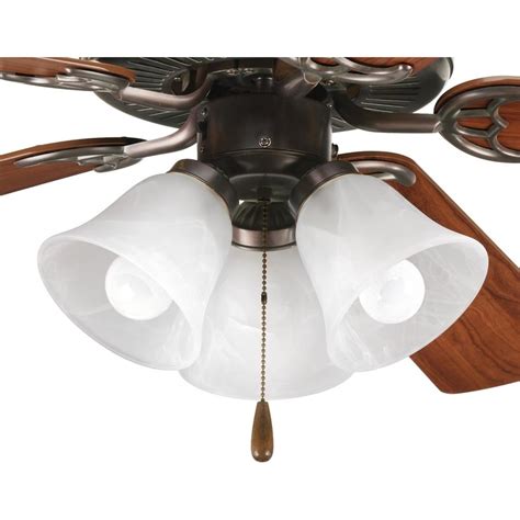 progress lighting fan light kit  light antique bronze led ceiling fan