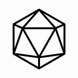 Dice Sided Line Dungeons Dragons Icon Vector 123rf Websites Apps sketch template