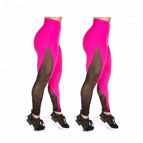 wholesale fashion custom dots mesh fitness women sexy yoga pants buy