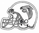 Coloring Pages Football Helmet Nfl College Printable Teams Helmets Drawing Falcons Atlanta Coloring4free Bay Green Boys Packers Print Falcon Color sketch template