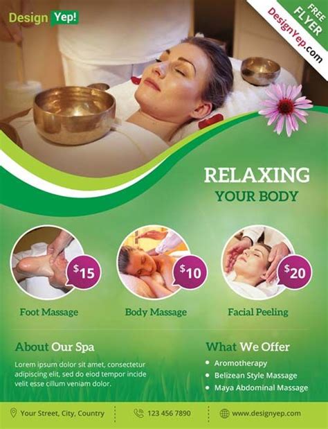 free massage therapy brochure templates template business format