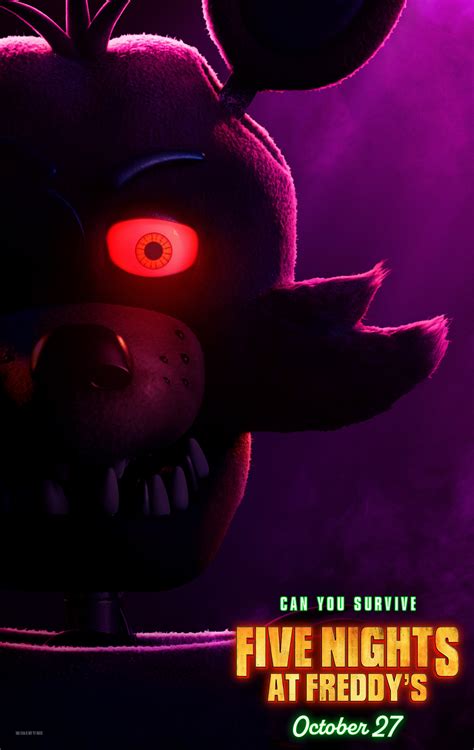 Five Nights At Freddys Movie Character Posters Foxy Screen Connections