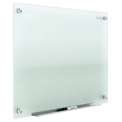 quartet infinity glass dry erase board    frosted white