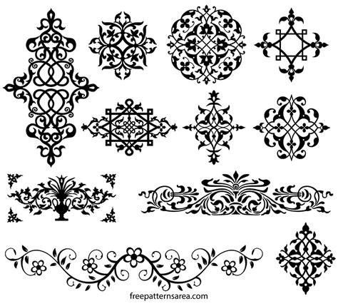 ornamental decorative design elements vectors